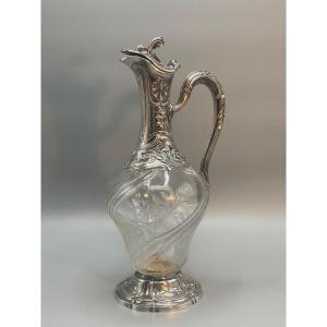 Ewer In Sterling Silver Louis XV Style Goldsmith Ravinet & Compagnie