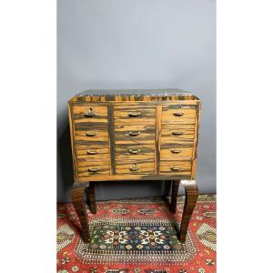 Art Deco Period Macassar Ebony Commode 