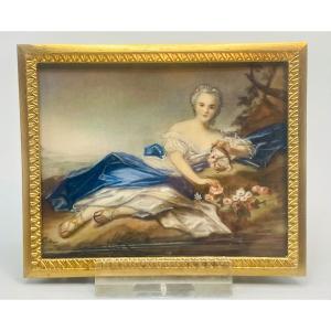 Miniature Marie Henriette Of France 19th Century