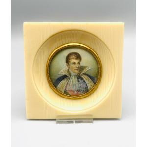 Miniature Portrait Of A Marshal In Uniform Circa 1900