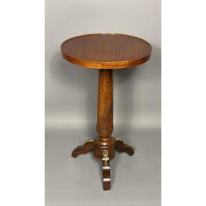 Empire Period Pedestal Table In Mahogany Wood