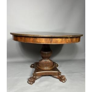 Charles X Period Pedestal Table In Mahogany