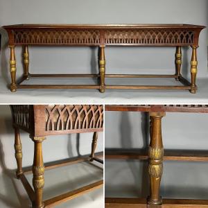 19th Century Mahogany And Gilt Bronze Planter