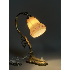 Art Nouveau Bronze Desk/bedside Lamp, Circa 1900