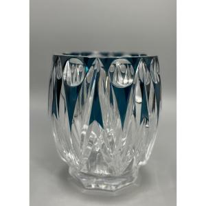 Art Deco Vase By Val Saint Lambert Crystal Factory 