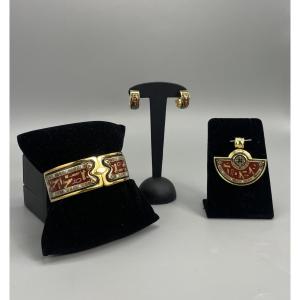 Frey Wille Jewelry Set, Pharaoh Egypt Collection