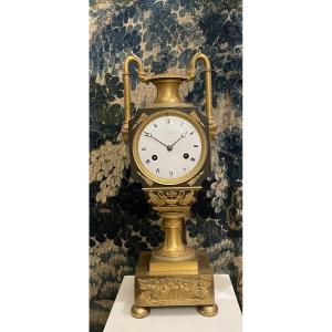 Empire Period Chased And Gilt Bronze Mantel Clock – Signed J.b. Roemat, Ghent – Strikes The Hou
