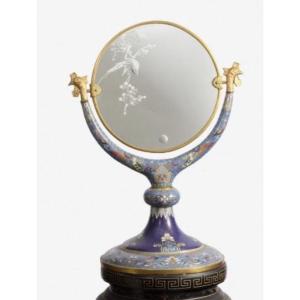Gilt Bronze And Enamel Dressing Table Mirror Circa 1920