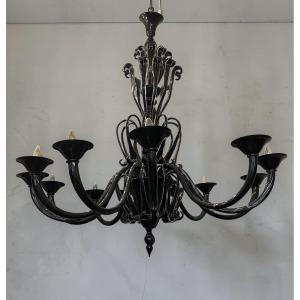 Murano Glass Chandelier With 12 Arms Circa 1970