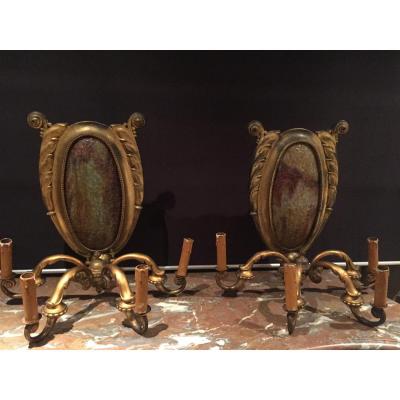 Pair Of Art Deco Wall