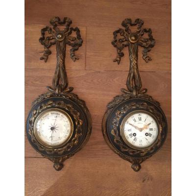 Clock And Barometer Louis XVI