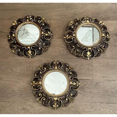 Suite Of 3 Baroque Style Mirrors
