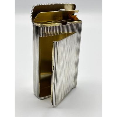 Cigarette And Pyrogen Box In Silver With Russian Hallmark