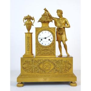 Empire Clock Gilt Bronze Empire Early 19th Century