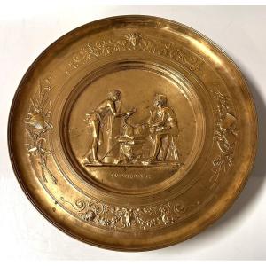 Bronze Centerpiece "en Agrois Bios" Signed "robert F." 19th Century