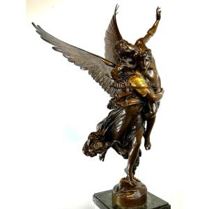 Gloria Victis A. Mercie Bronze Figure  108 Cm F. Barbedienne