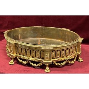 Louis XVI Gilt Bronze Jardinière Napoleon III Period 19th Century
