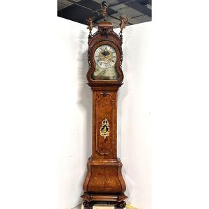 Large Amsterdam Longcase Clock Circa 1730 H. Rasteur