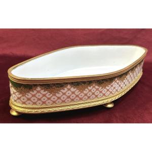 Oval Jardiniere Sèvres Porcelain And Gilt-bronze, Napoleon III Period