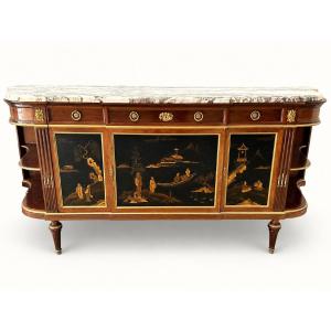 François Linke Large Buffet Signed Louis XVI Style Late 19th Century