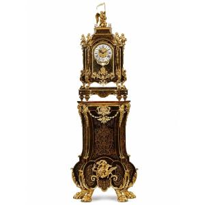 Important Boulle Clock, Signed Thuret Paris