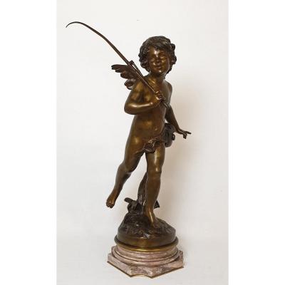 Figure In Bronze Cupid Auguste Moreau
