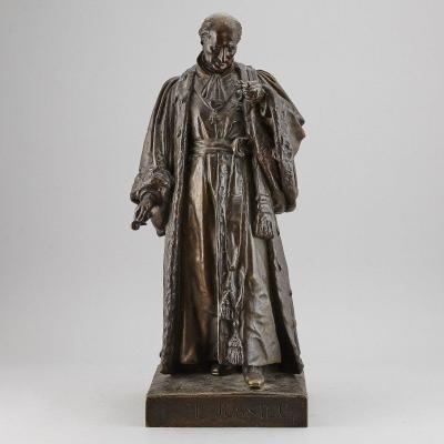 Figure In Bronze Jean-françois Legendre-héral 1843 'antoine-laurent De Jussieu'