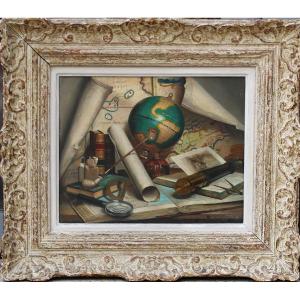 Charles Cerny 1892-1965 Still Life With Marine Instruments 1950