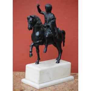 Italy Late 18th Century, Equestrian Portrait Of Marcus Nonius Balbus.