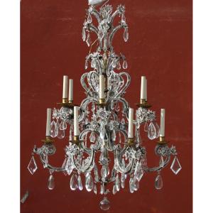 Chandelier Italy Early 20th Century 12 Lights.