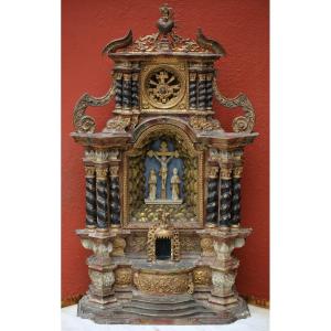 Small Baroque Altarpiece D Seventeenth Time