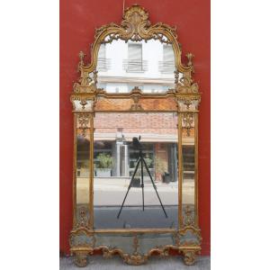 North Of Italy, 18th Century, Mirror With Beadings.