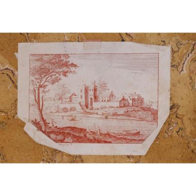 In Panel Scagliola "trompe l'Oeil" Rome Circa 1720