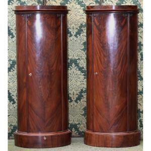 Pair Of Sheathed Columns With A Door, 19th Century England