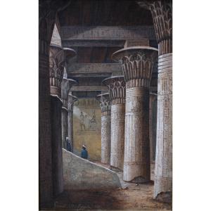 Ernest Vermeulen 1838-1906, Temple Of Esneh, Upper Egypt, 1881.