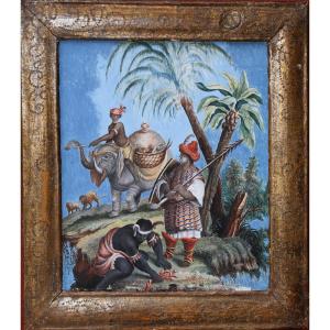 French School Of The 18th Century, Africa, Gouache On Vellum.