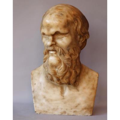 Italian School Of XVIII "bust From Philosopher"