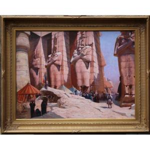 Georges, Jules Victor Clairin 1843-1919, Funerary Temple Of The Ramesseum Circa 1800