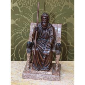 Representation Of Antonio Abad Or San Antonio Abad 251-356, Grand Tour Souvenir.