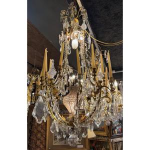 Louis XV Style Chandelier Attributed To The Bagues Company, 16 Candles