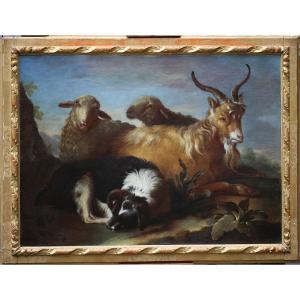 Francesco Londonio 1723-1783 Attributed To, Goat, Sheep And Dog.