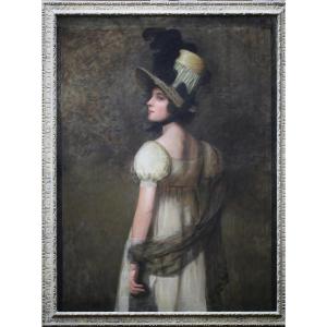 Charles Sprague Pearce 1851-1914, The Shawl, Preparatory Study.