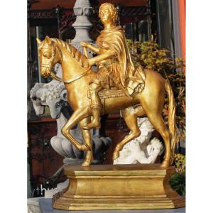 French School Of The 18th Century, Follower Of Edmé Bouchardon, Louis XV On Horseback As A Roman Emperor.