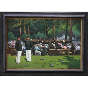 Jules Monge 1855-1934, Military Concert In The Parc Monceau Exhibited At The 1904 Salon.