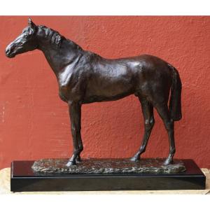 René Paris 1881-1970, Portrait Of The Horse Talma In 1951, Lost Wax By Valsuani.