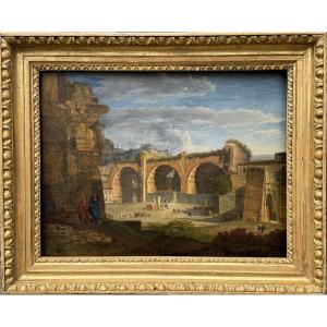 Pierre-antoine Demachy 1723-1807, View Of The Forum With The Basilica Of Maxentius And Constantine.