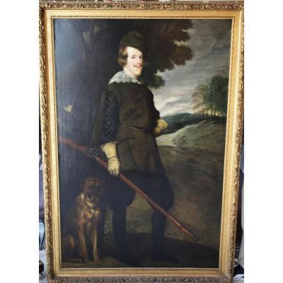 Portrait Of Felipe IV In Hunting Costume, Copy Nineteenth