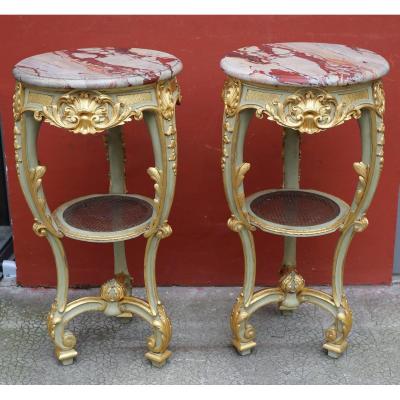 Pair Of Louis XV Style Selettes Circa 1860
