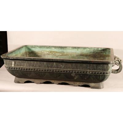 Important Planter In Bronze China Nineteenth