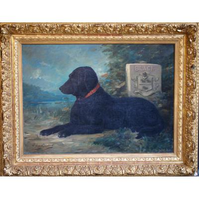Eugene Lambert 1825-1900 "portrait Du Chien Black"